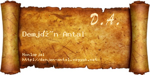 Demjén Antal névjegykártya